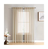 Hlc.me 2 Pack Sheer Voile Window Curtain Sheer Panels