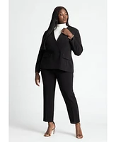 Eloquii Women's The 365 Collarless Double Breasted Blazer