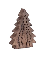 Slickblue Triple Tree Puzzles (Set of 2) - Festive Holiday Decorations