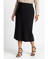 Eloquii Women's The 365 Column Midi Skirt