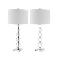 Safavieh Liam Table Lamp Set Of 2 W/ Usb Port