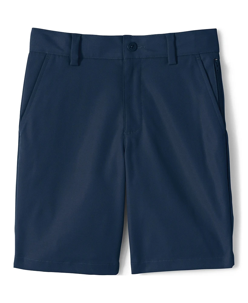 Lands' End School Uniform Boys Husky Active Chino Shorts