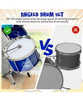 Sugift Kids Jazz Drum Keyboard Set with Stool and Microphone Stand