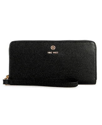 Nine West Lockup 9 Zip Around Wallet with Wristlet