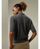 Lilysilk Women's Cashmere Polo Sweater