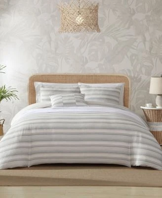 Tommy Bahama Home Island Waffle Stripe Jacquard Comforter Sets