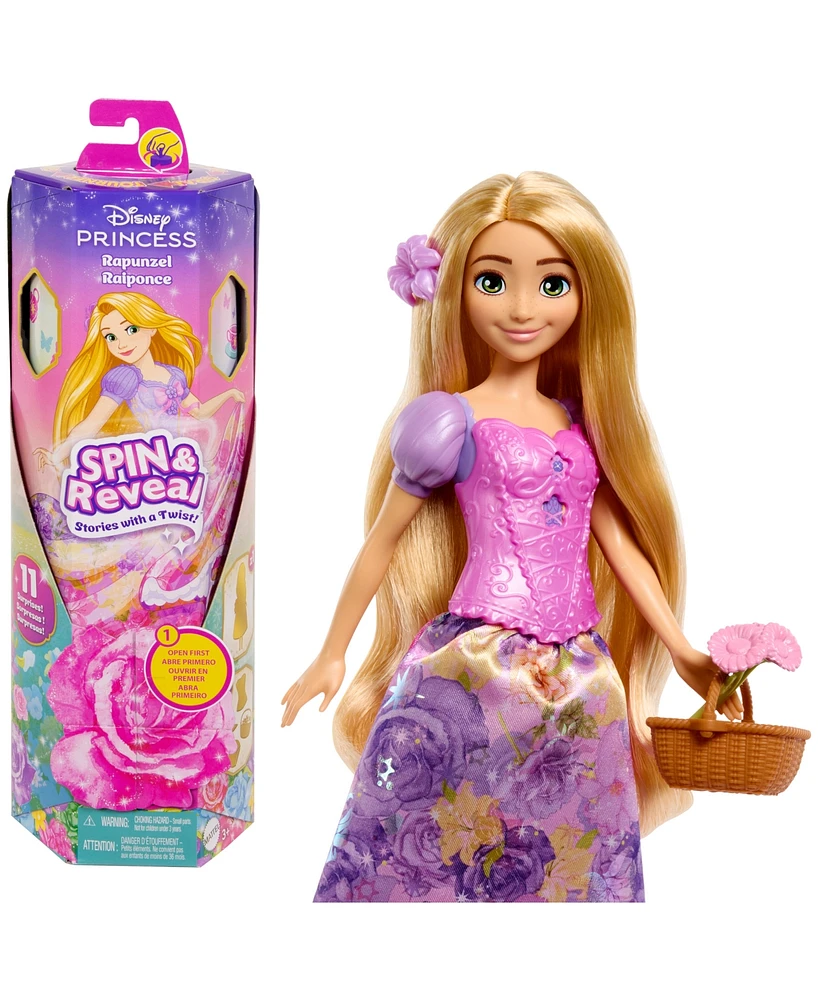 Disney Princess Spin Reveal Rapunzel Fashion Doll Accessories with 11 Surprises - Multi