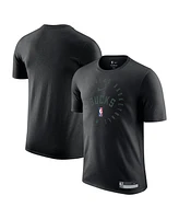 Nike Men's Black Milwaukee Bucks 2024/25 Legend On-Court Practice Performance T-Shirt