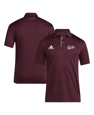 Adidas Men's Maroon Mississippi State Bulldogs 2024 Coaches Aeroready Polo