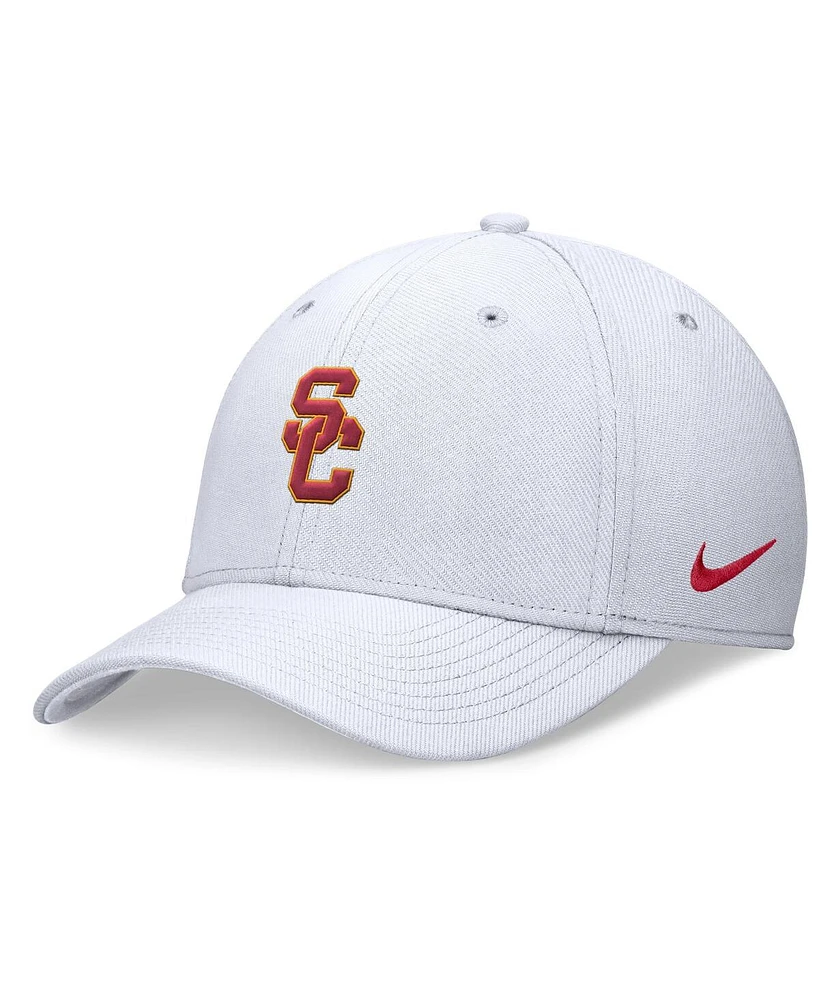 Nike Men's White Usc Trojans 2024 On-Field Swoosh Flex Hat