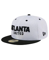 New Era Men's White Atlanta United Fc Throwback Mesh 59FIFTY Fitted Hat