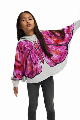 Desigual Girls Girls's Butterfly cape sweatshirt