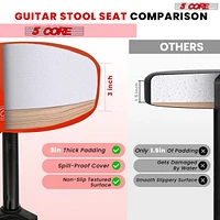 5 Core Drum Throne Padded Guitar Stool Height Adjustable Music Chair Ds 01 Org