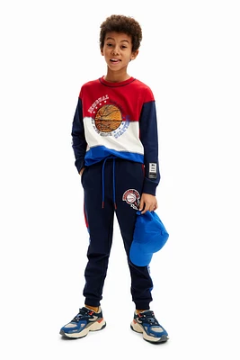 Desigual Boys Boys's Tricolor basketball T-shirt