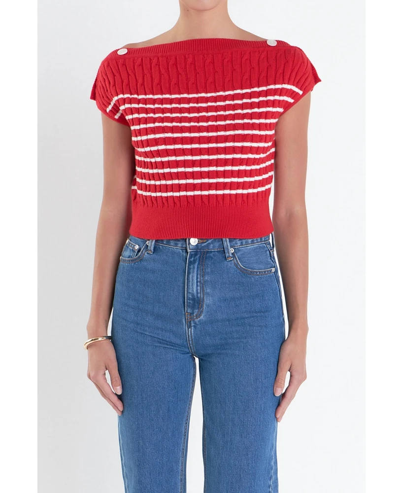 English Factory Women's Off Shoulder Top