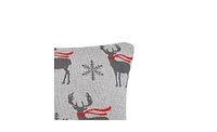 C&F Home 20" x 20" Deer Scarf Christmas Holiday Knitted Throw Pillow