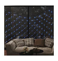 vidaXL Christmas Net Light Blue 9.8'x6.6' 204 Led Indoor Outdoor