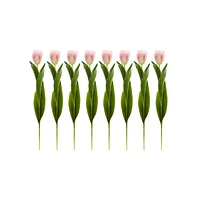 Slickblue Charming Tulip Artificial Flower for Vibrant Decor (Set of 8)