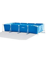 Intex 14.75' x 33" Rectangular Frame Above Ground Outdoor Backyard Swimming Pool