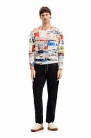 Desigual Men's Magazine print sweatshirt