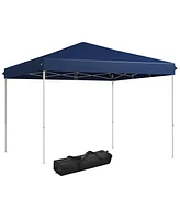 Outsunny 13' x 13' Pop Up Canopy Party with Adjustable Height Carry Bag for Patio, Gray