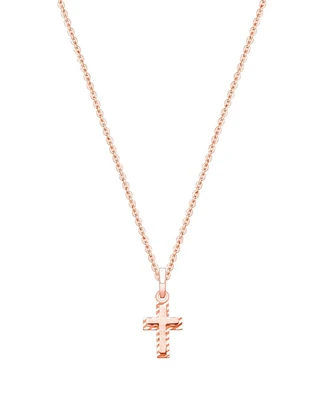 Tiny Blessings Kids Children's 14K Gold Beautifully Beveled Cross 13-14" Necklace