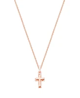 Tiny Blessings Kids Children's 14K Gold Beautifully Beveled Cross 13-14" Necklace