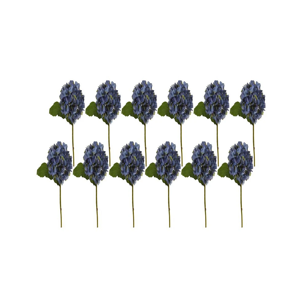 Slickblue Beautiful Hydrangea Artificial Flower for Elegant Decor (Set of 12)