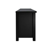 Merrick Lane Galena Traditional Full Glass Door 65" Tv Stand For Up To 80" Tvs