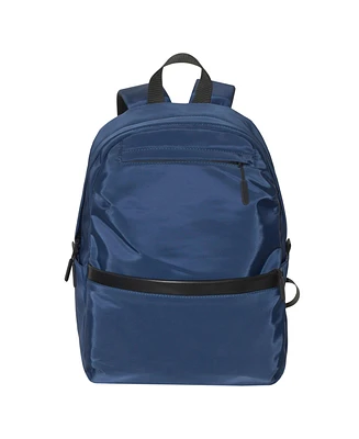 Club Rochelier Mixed Material Double Front Zip Pocket Backpack