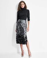 Dkny Women's Multi-Scale Sequin Pull-On Midi Skirt