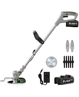 Sugift 21V Cordless String Weed Tiller Cultivator, Trimmer & Edger with Battery and Charger