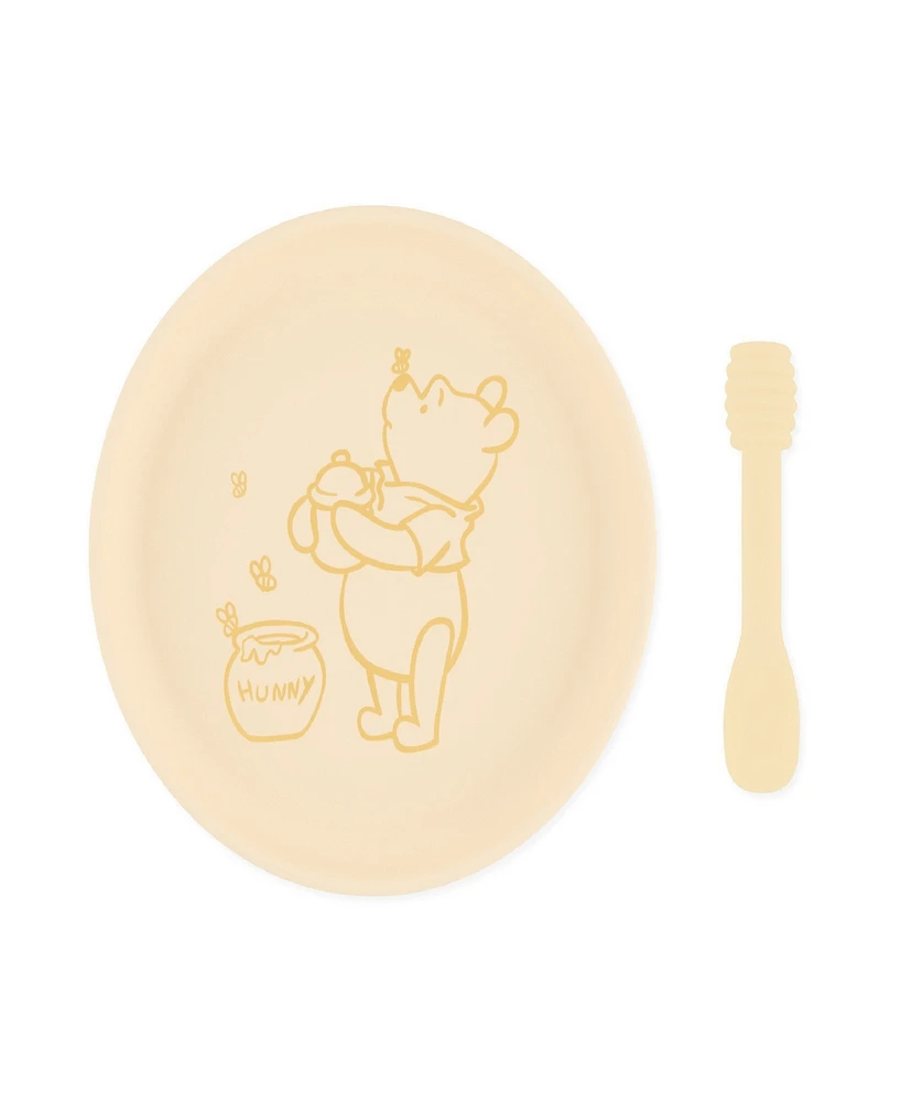 Bumkins Silicone Disney Winnie the Pooh Plate + Spoon Set