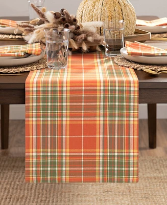 Elrene Hawley Plaid Harvest Cotton Table Runner