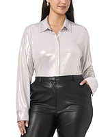 Vince Camuto Plus Metallic Shirt