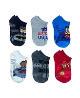 Boys Justice League 6-Pack No-Show Socks