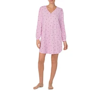 Ellen Tracy Women's Long Sleeve Short Sleepshirt