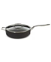 BergHOFF Essentials Non-stick Hard Anodized 11" Deep Skillet 4.3qt. With Glass Lid, Black