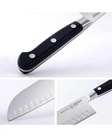 Messermeister Meridian Elite Kullenschliff Santoku Knife, 7"