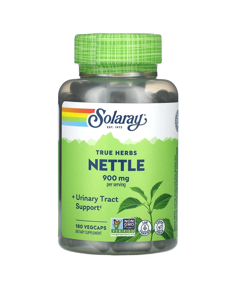 Solaray True Herbs Nettle 900 mg - 180 VegCaps (450 mg per Capsule) - Assorted Pre