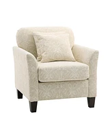 Hulala Home Abella Wooden Upholstered Armchair with Pillows