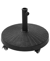 Outsunny 50 lbs. Umbrella Base, Heavy Duty Umbrella Stand, Black