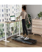 Costway 2 1 Folding Treadmill with Incline Remote Control App and Led Display