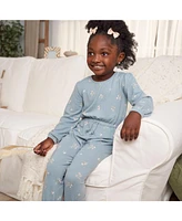 Gerber Baby Girls Soft Hacci Long Sleeve Floral Jumpsuit