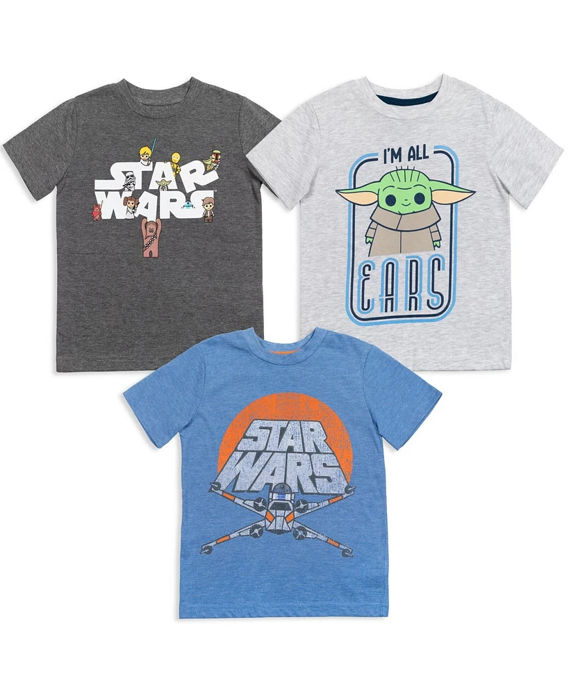 Starwars Boys Star Wars The Mandalorian Darth Vader Chewbacca Stormtrooper 3 Pack T-Shirts to