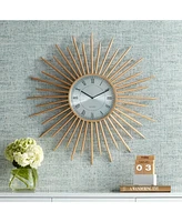 Dahlia Studios Castallia Gold 28" Round Metal Wall Clock