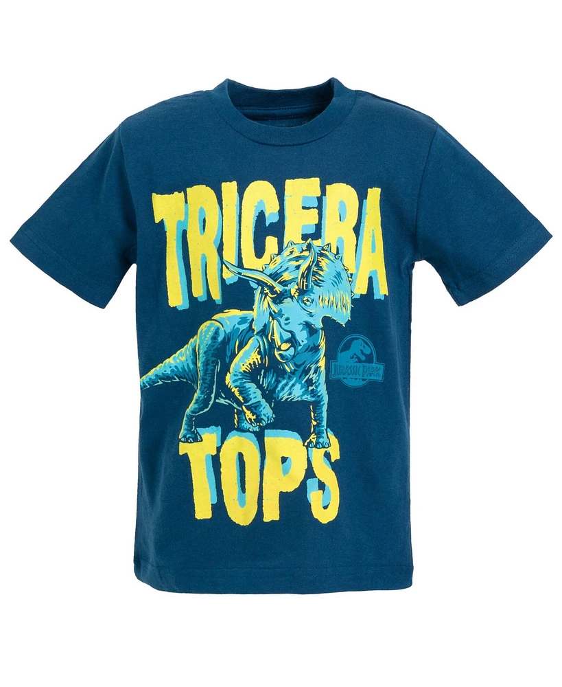 Jurassic World Boys Dinosaur T-Rex 4 Pack T-Shirts to