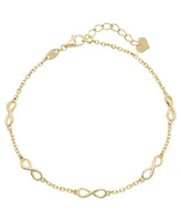 Devata Infinity Chain Bracelet In 14k Gold 6.5 In Adj To 7.5 In Approx. 2.6 Grams