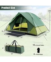 Costway 2-person Camping Tent Lightweight Outdoor Tent with Removable Rain Fly Carrying Bag