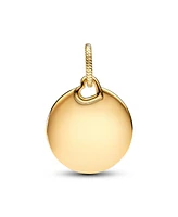 Pandora 14K Gold-Plated Engravable Round Tag Dangle Charm